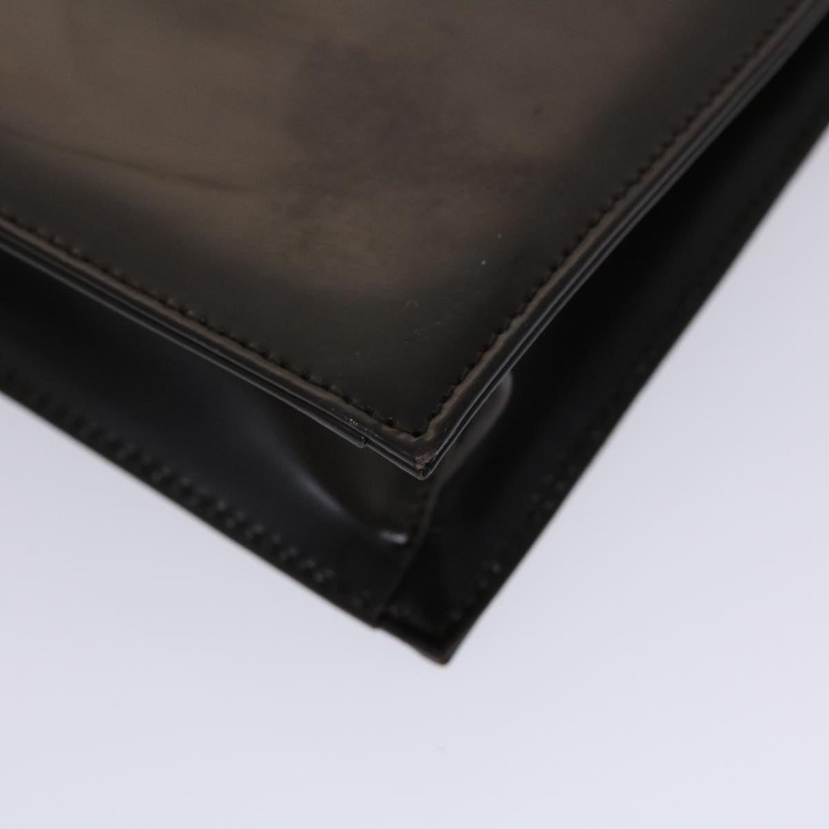 GUCCI Shoulder Bag Patent leather Brown yk7420