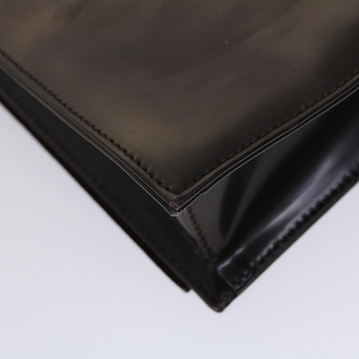 GUCCI Shoulder Bag Patent leather Brown yk7420