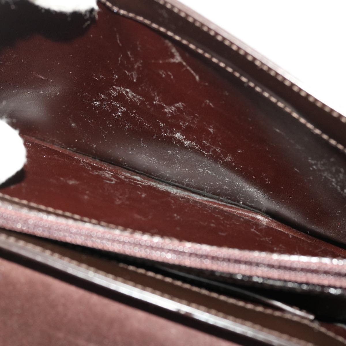 GUCCI Shoulder Bag Patent leather Brown yk7420