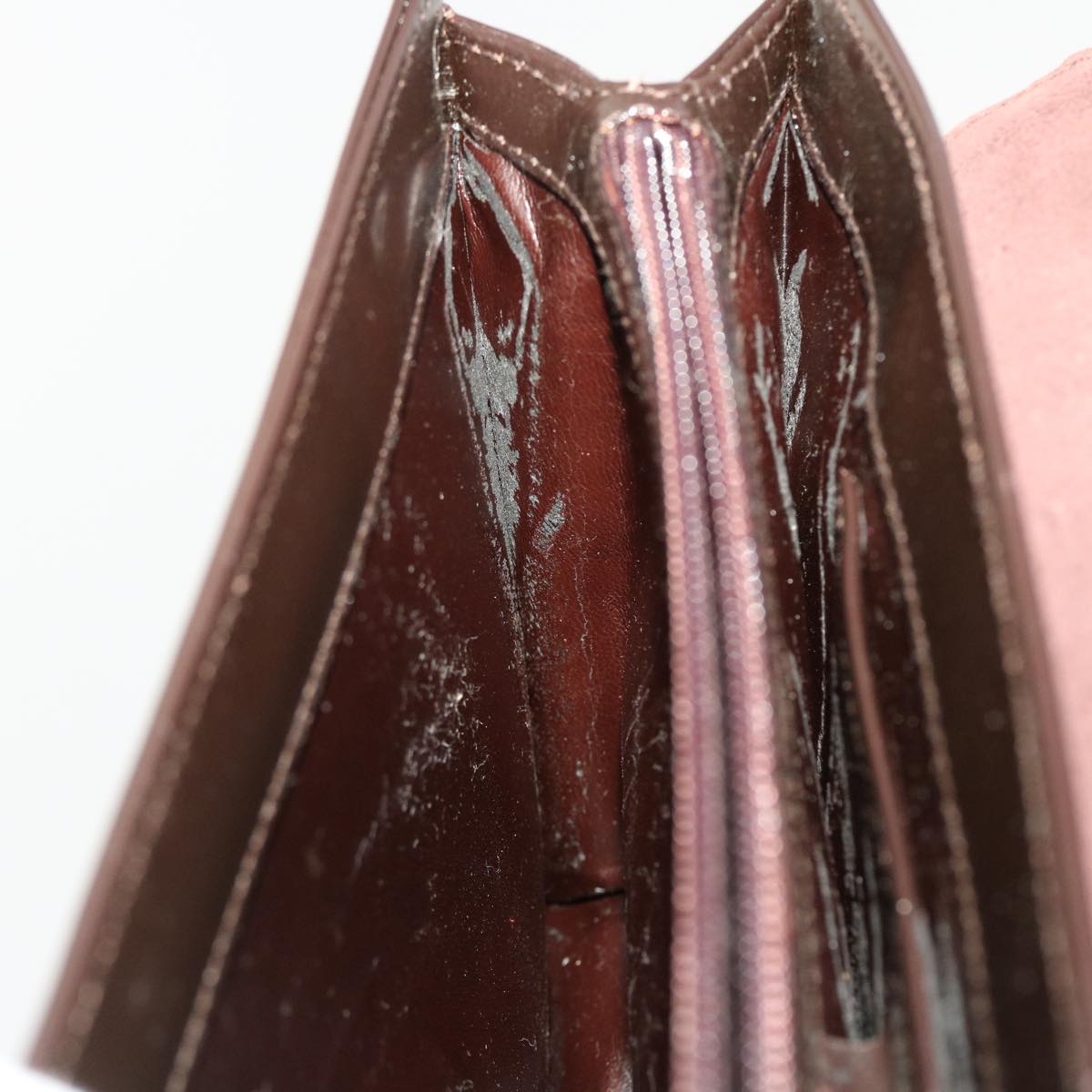 GUCCI Shoulder Bag Patent leather Brown yk7420