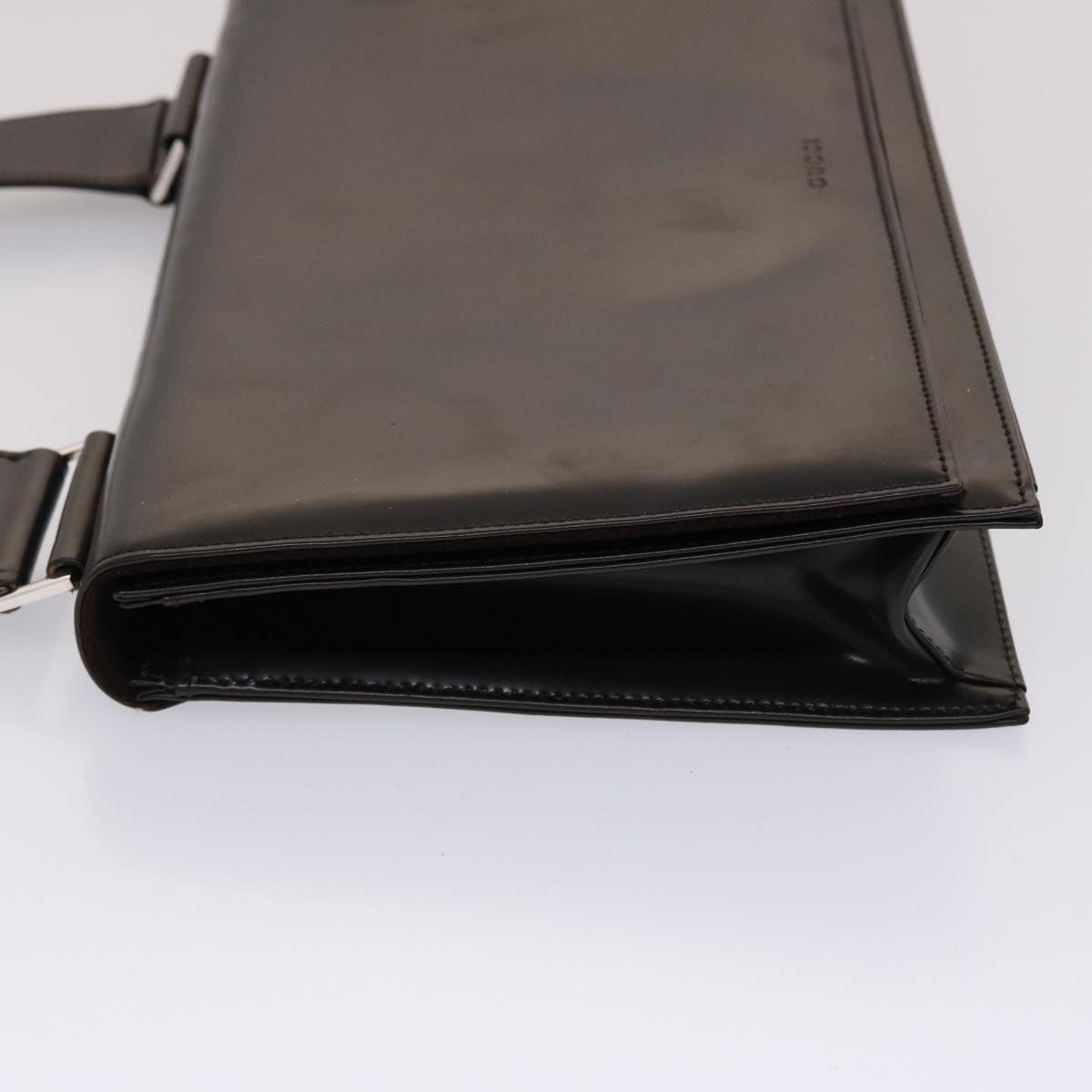 GUCCI Shoulder Bag Patent leather Brown yk7420