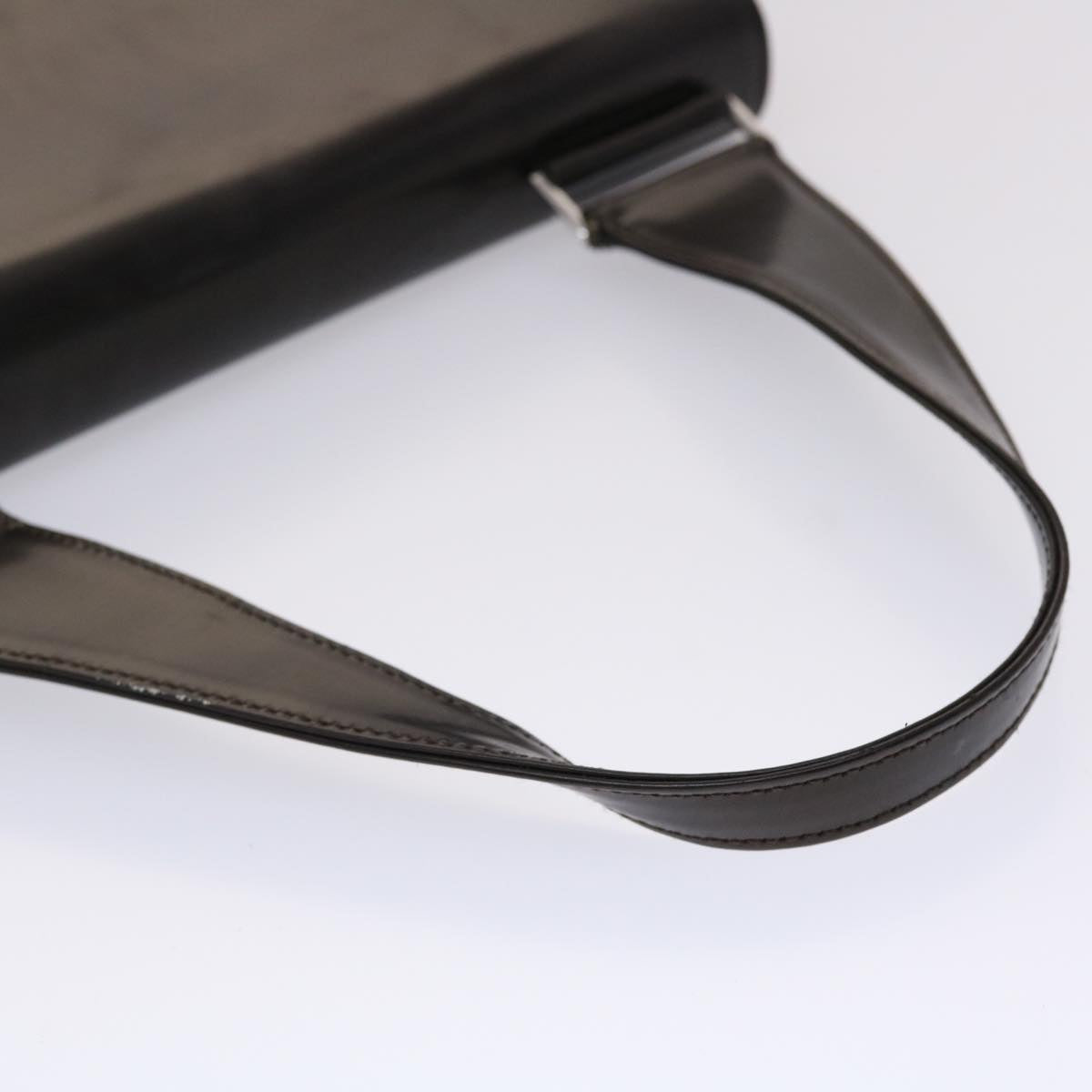 GUCCI Shoulder Bag Patent leather Brown yk7420