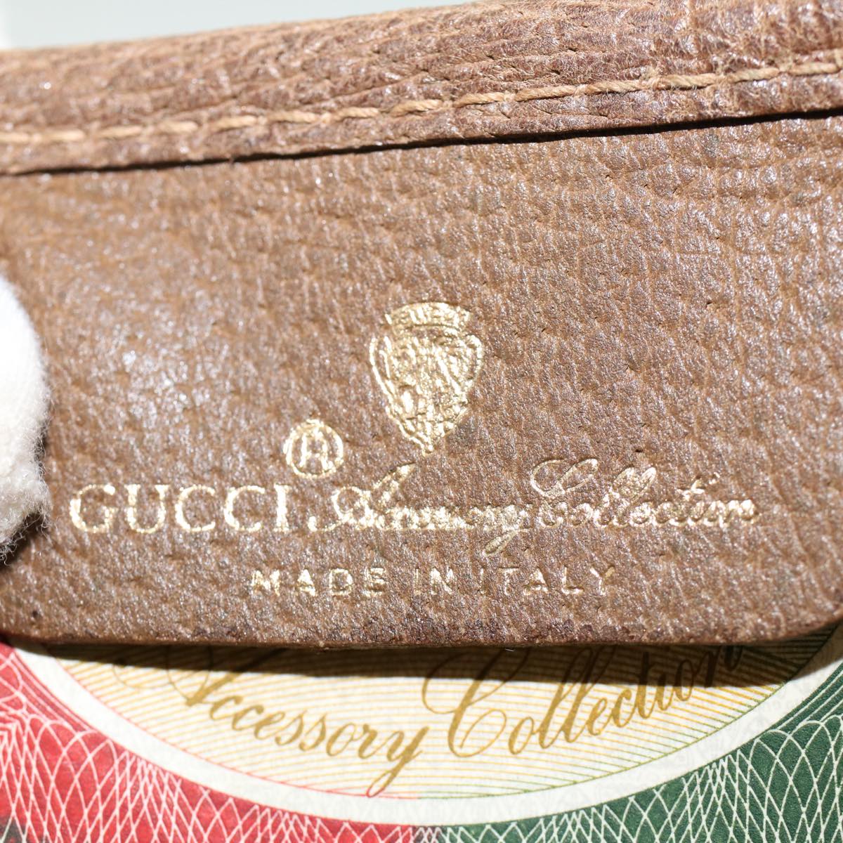 GUCCI GG Canvas Web Sherry Line Pouch Beige Red Green 89.01.021 yk7427