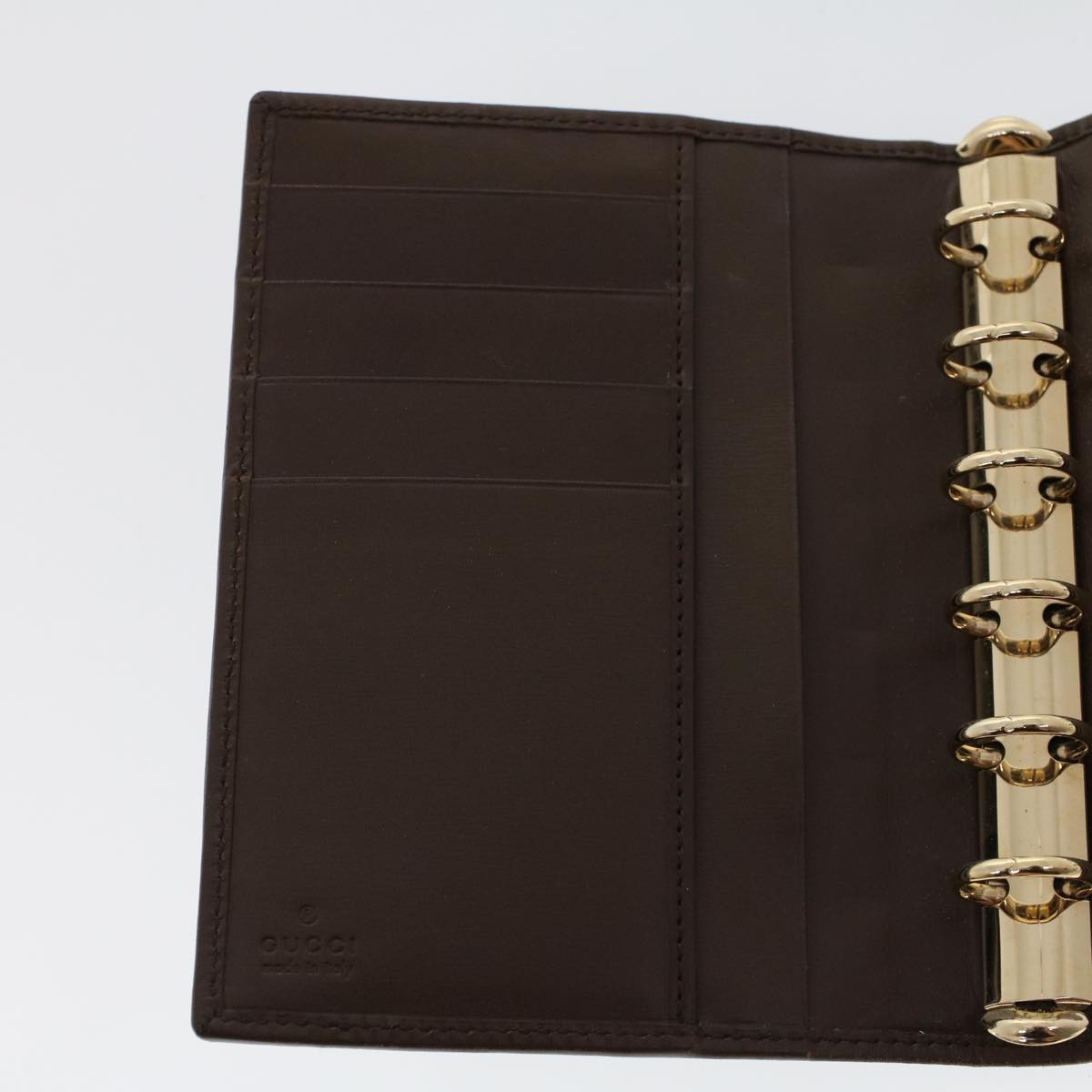 GUCCI GG Marmont Day Planner Cover Leather Brown yk7468