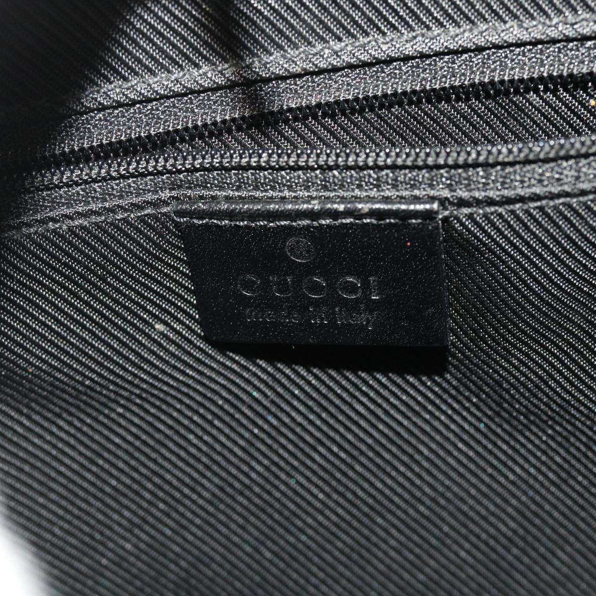 GUCCI GG Canvas Jackie Shoulder Bag Leather Black 01731/002122 yk7482