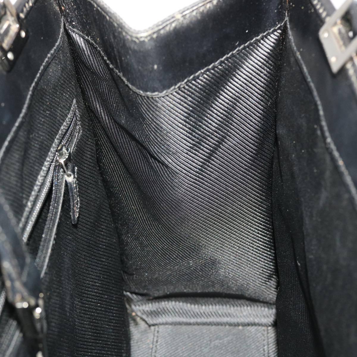 GUCCI GG Canvas Jackie Shoulder Bag Leather Black 01731/002122 yk7482