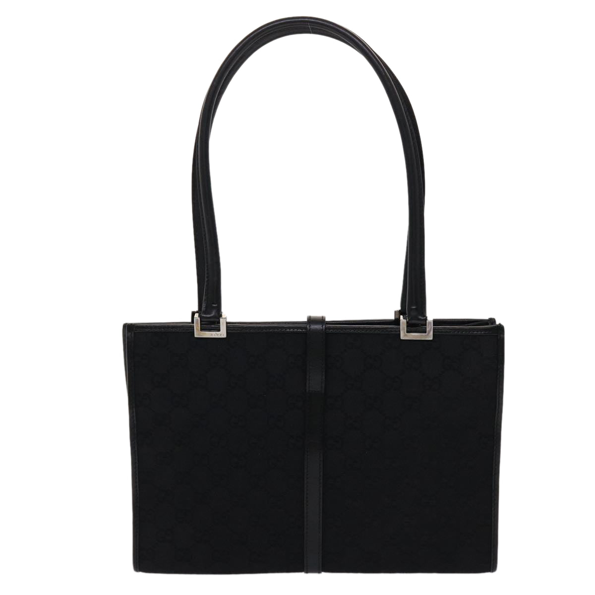 GUCCI GG Canvas Jackie Shoulder Bag Leather Black 01731/002122 yk7482