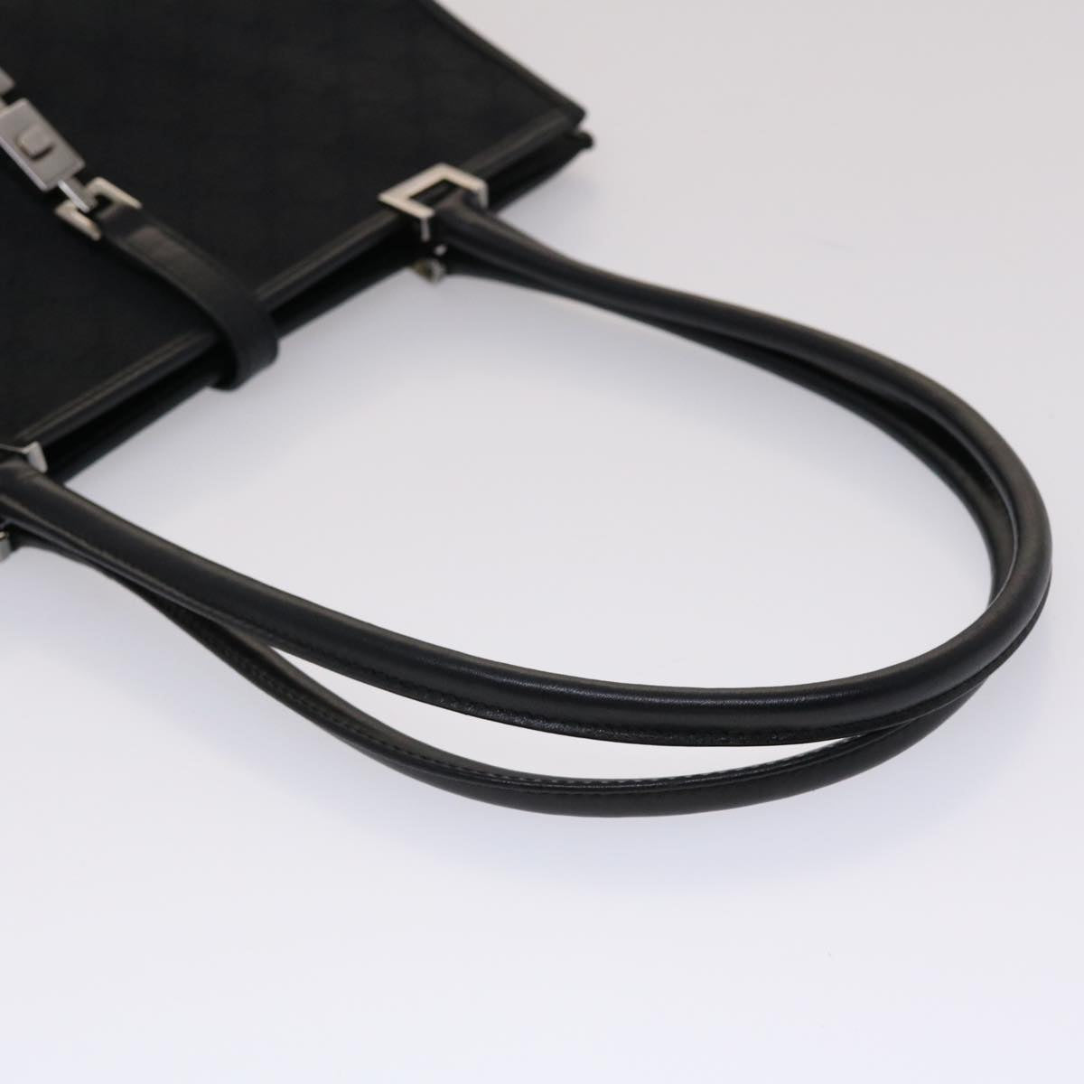 GUCCI GG Canvas Jackie Shoulder Bag Leather Black 01731/002122 yk7482