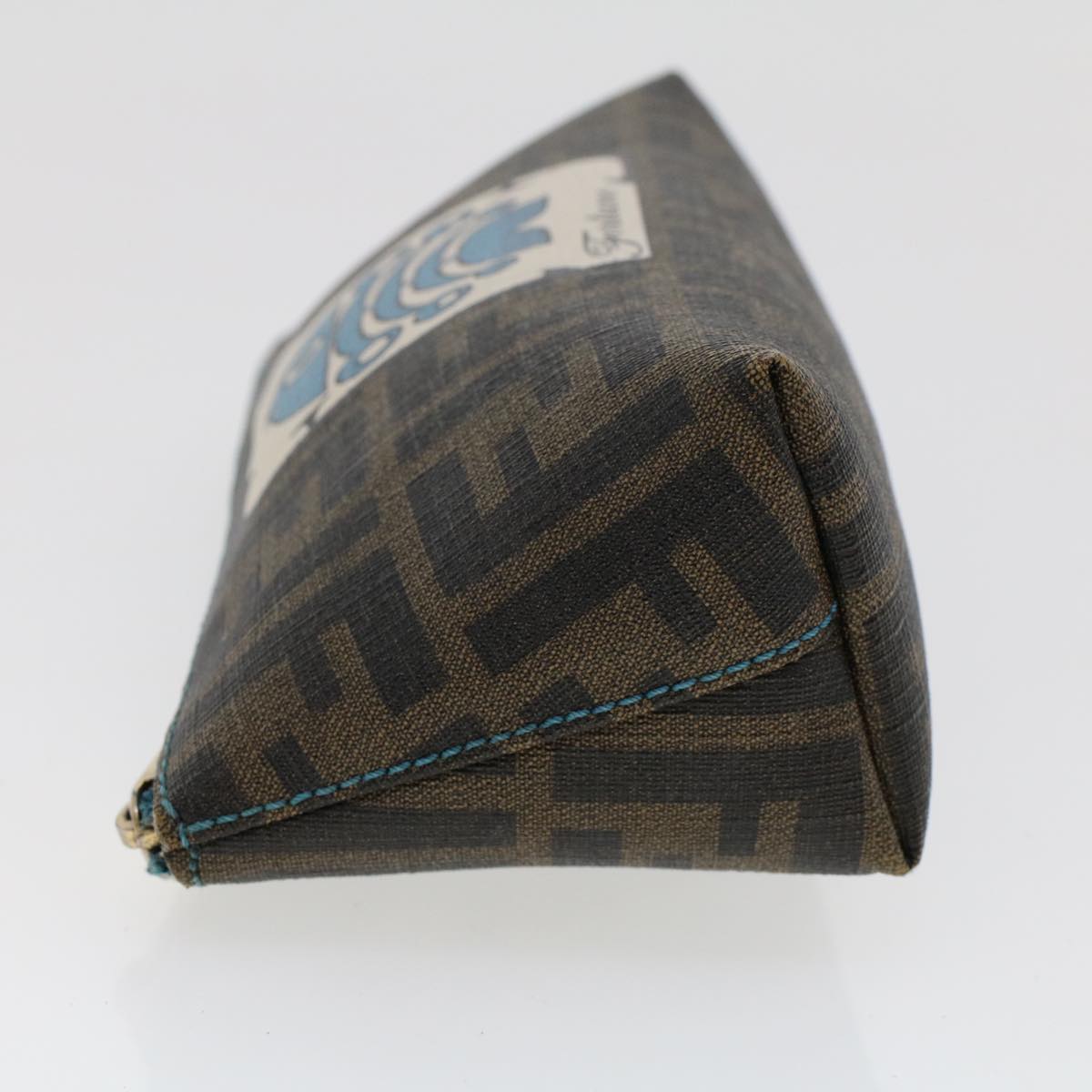 FENDI Zucca Canvas Pouch Black Brown yk7489