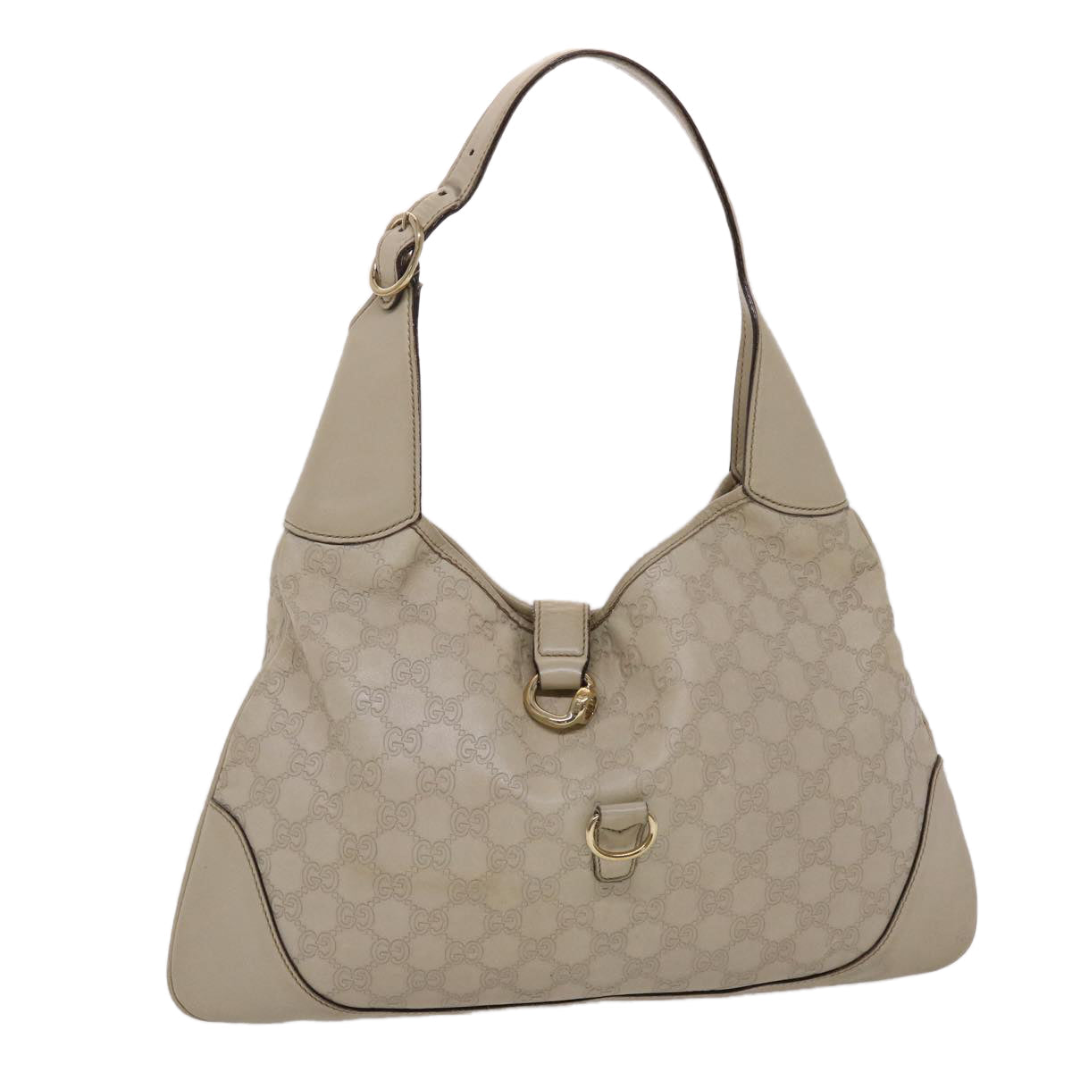 GUCCI GG Canvas Jackie Shoulder Bag White 153029 yk7555B
