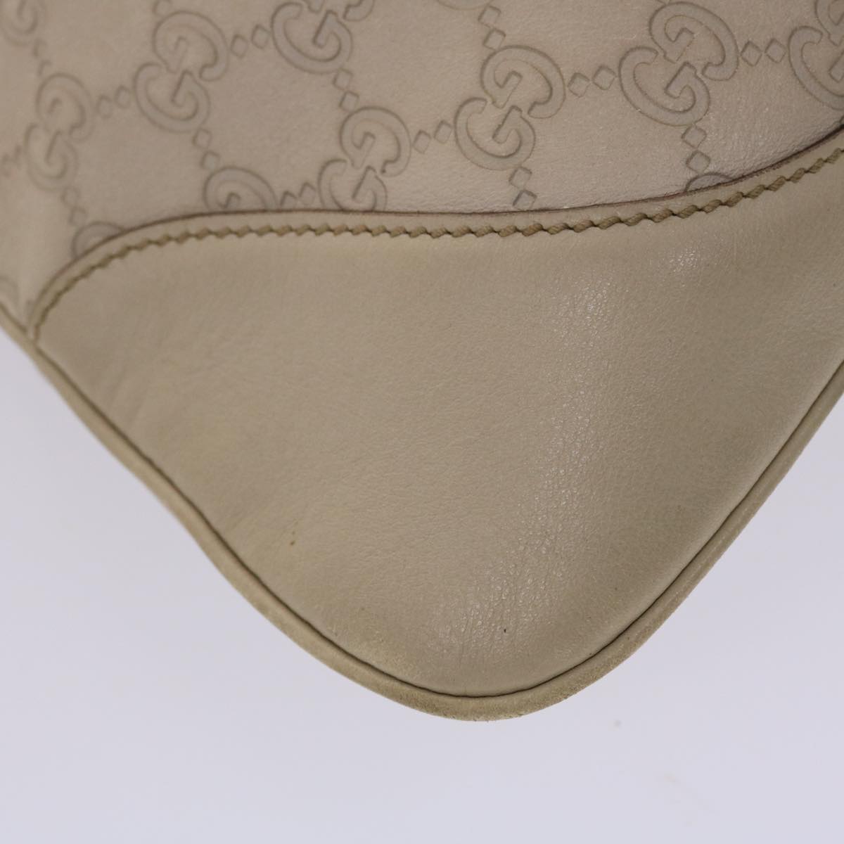 GUCCI GG Canvas Jackie Shoulder Bag White 153029 yk7555B