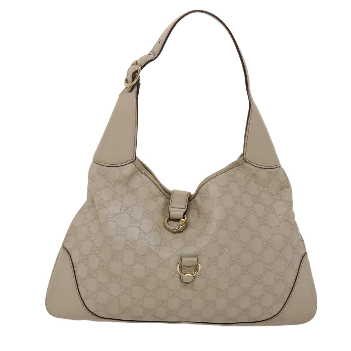 GUCCI GG Canvas Jackie Shoulder Bag White 153029 yk7555B