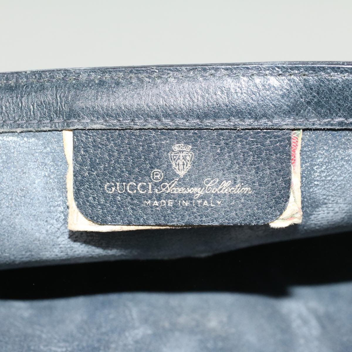 GUCCI GG Canvas Sherry Line Clutch Bag Gray Red Navy 89.01.006 yk7558B
