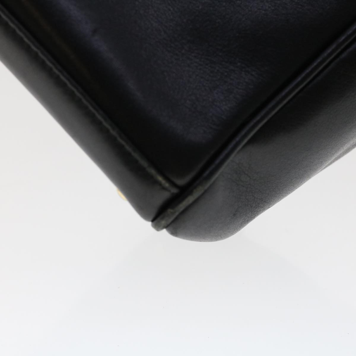 GUCCI Bamboo Hand Bag Leather 2way Black 000.2122.0316 yk7567B