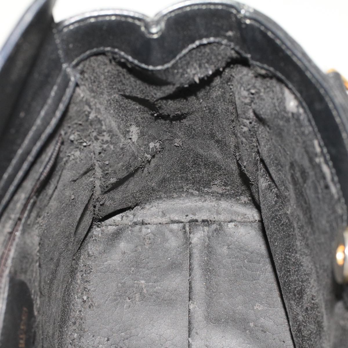 GUCCI Bamboo Hand Bag Leather 2way Black 000.2122.0316 yk7567B