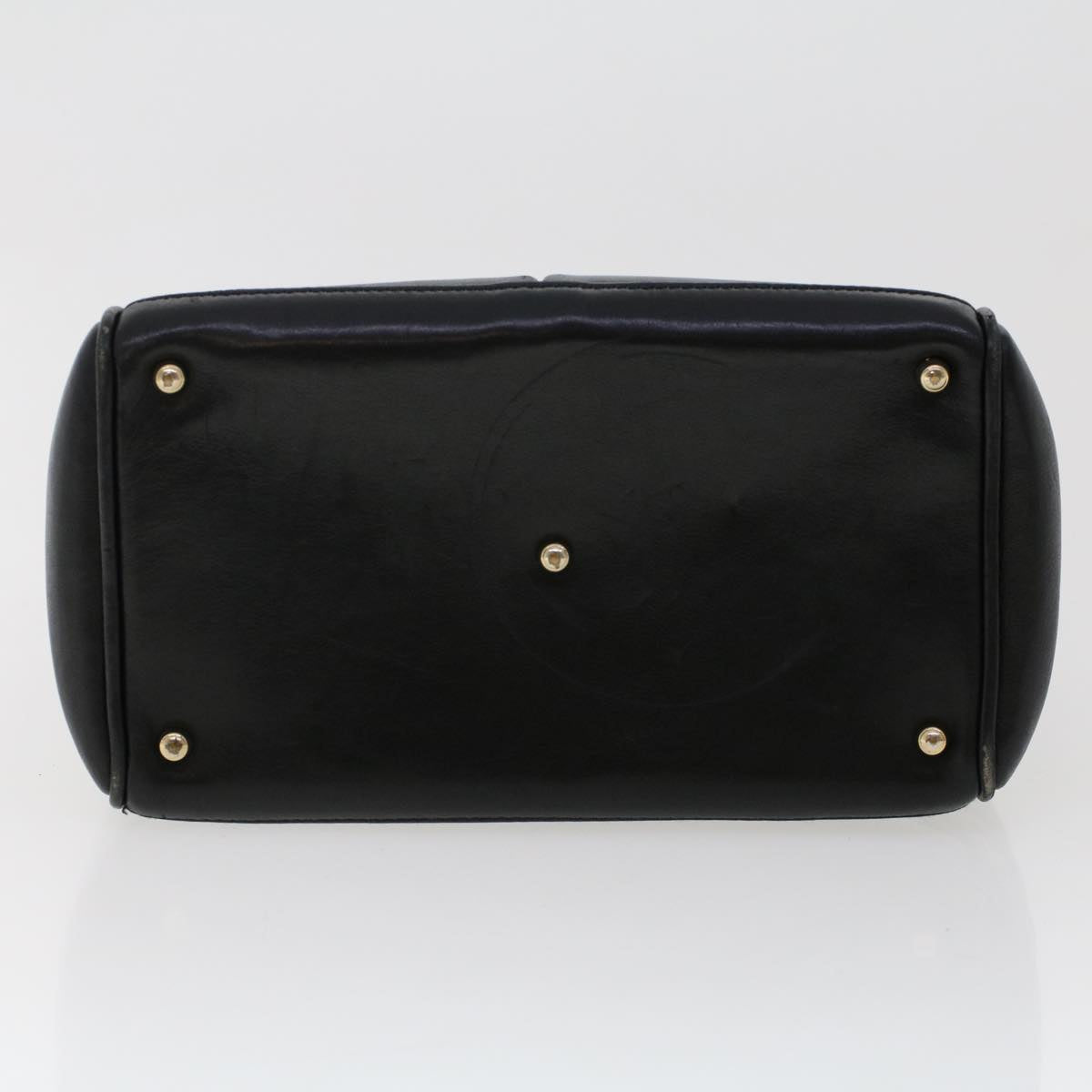 GUCCI Bamboo Hand Bag Leather 2way Black 000.2122.0316 yk7567B