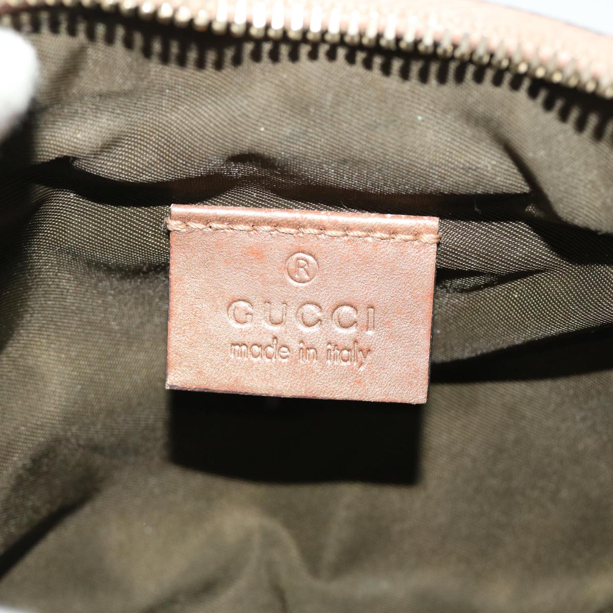 GUCCI GG Canvas Shoulder Bag Leather Beige 256899 yk7570B