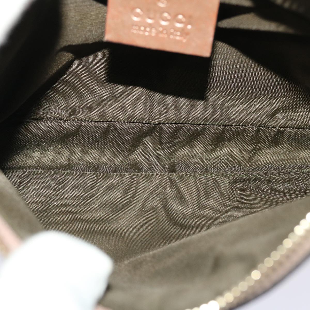 GUCCI GG Canvas Shoulder Bag Leather Beige 256899 yk7570B