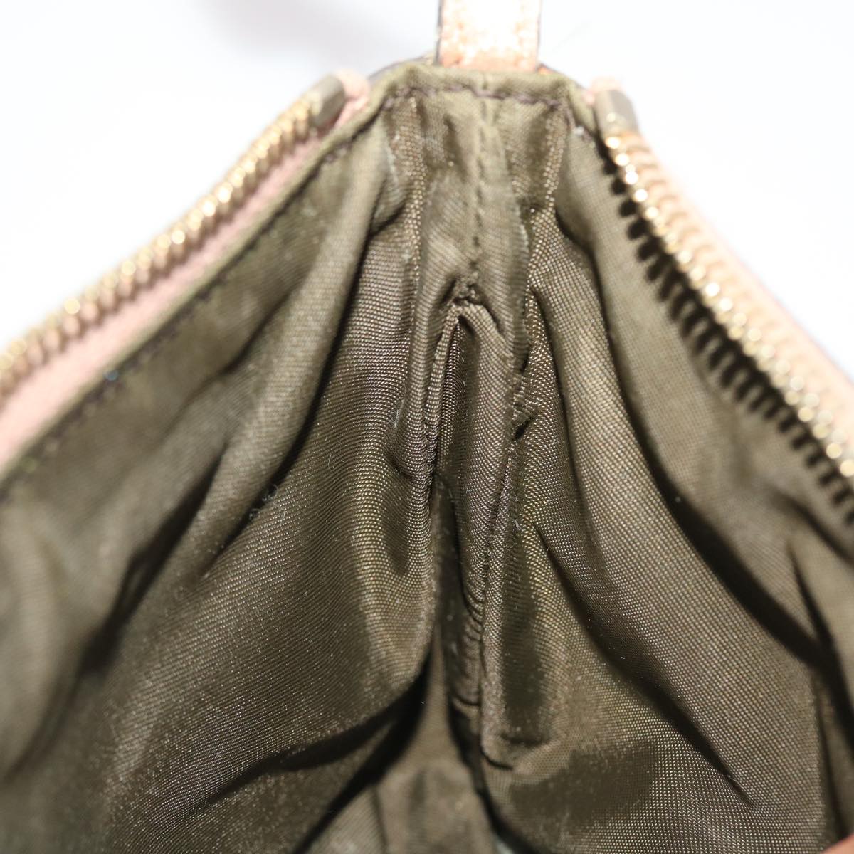 GUCCI GG Canvas Shoulder Bag Leather Beige 256899 yk7570B