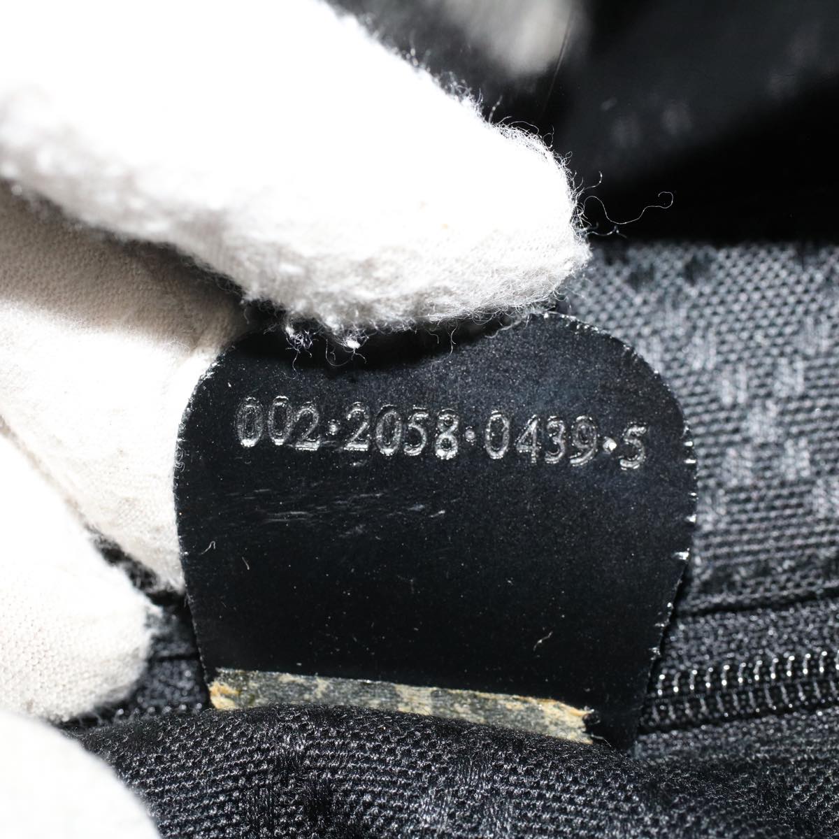 GUCCI Bamboo Hand Bag Canvas 2way Black 002.2058.0439.5 yk7571B