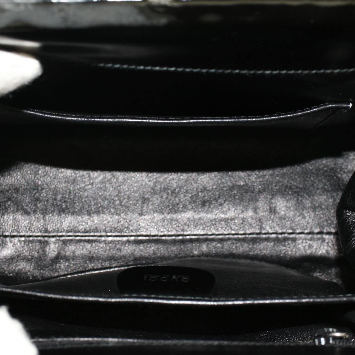 GUCCI Clasp Shoulder Bag Patent leather Black 000 781 0801 yk7572B
