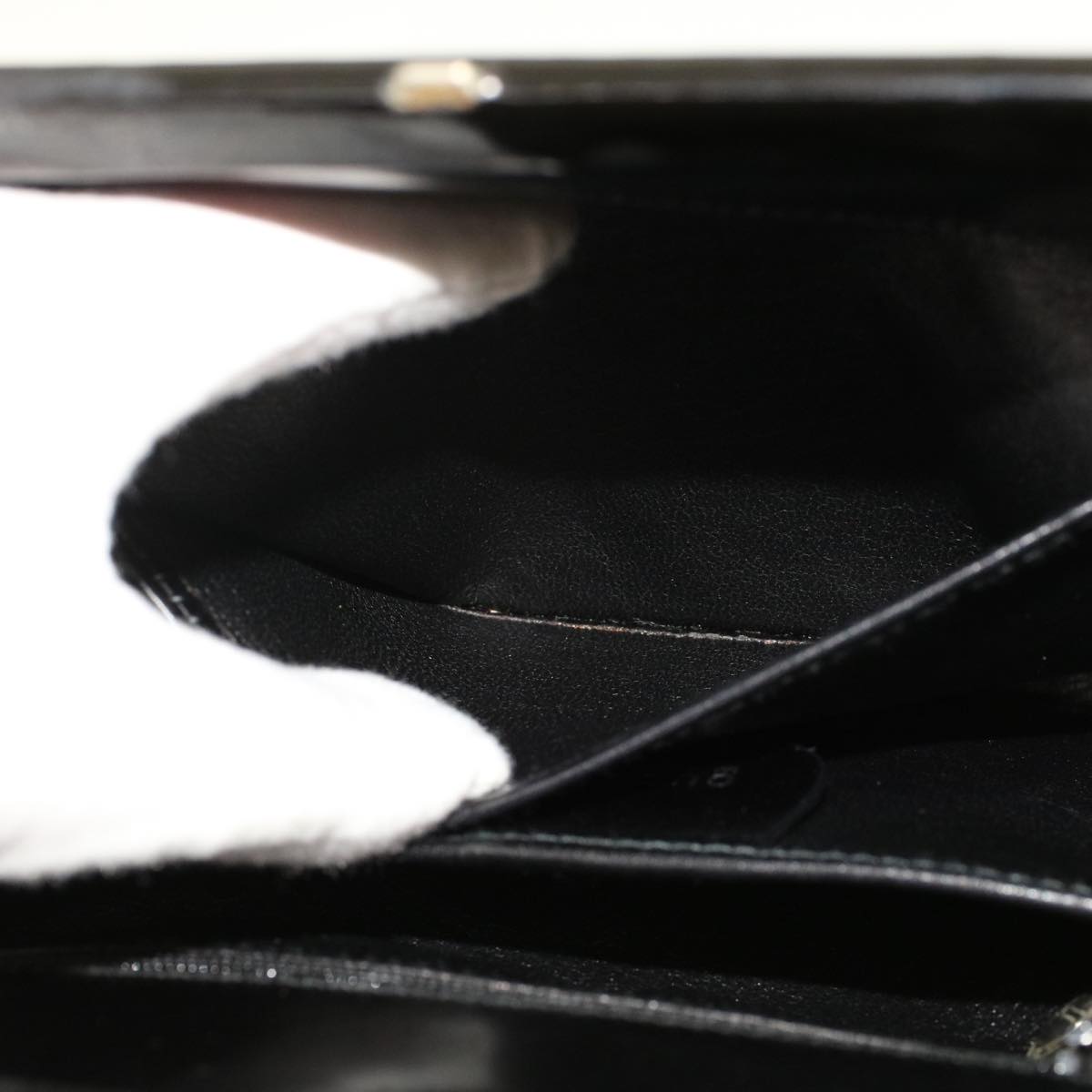 GUCCI Clasp Shoulder Bag Patent leather Black 000 781 0801 yk7572B