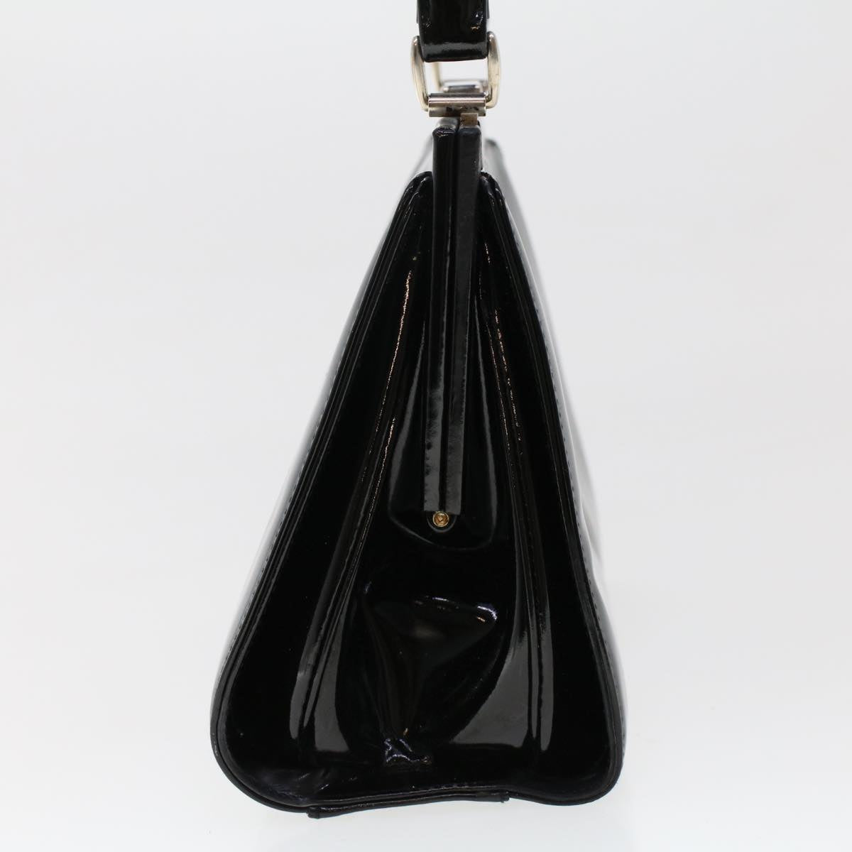 GUCCI Clasp Shoulder Bag Patent leather Black 000 781 0801 yk7572B
