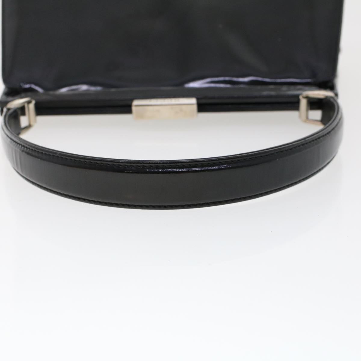 GUCCI Clasp Shoulder Bag Patent leather Black 000 781 0801 yk7572B