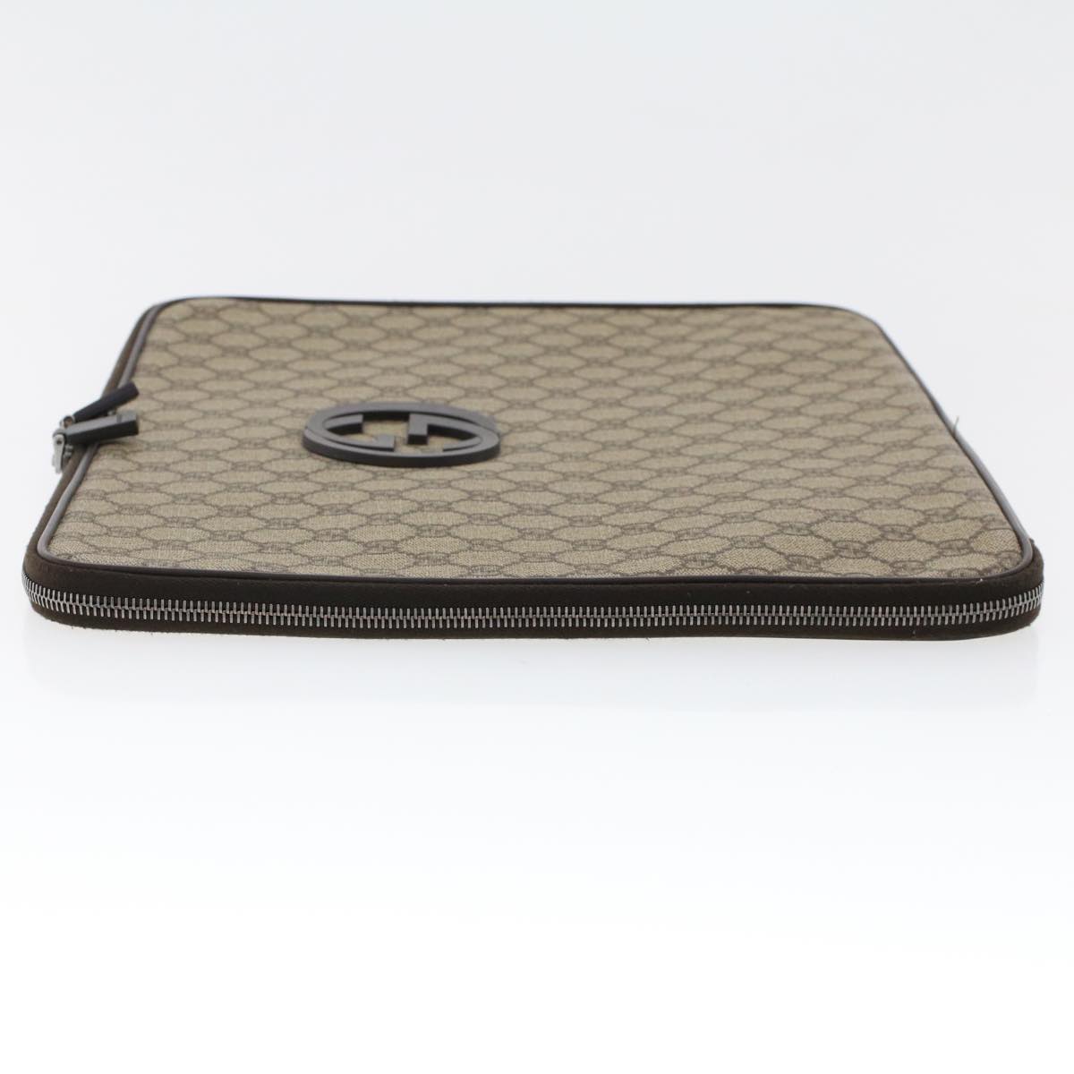 GUCCI GG Canvas Interlocking PC Case PVC Leather Beige 194297 yk7586