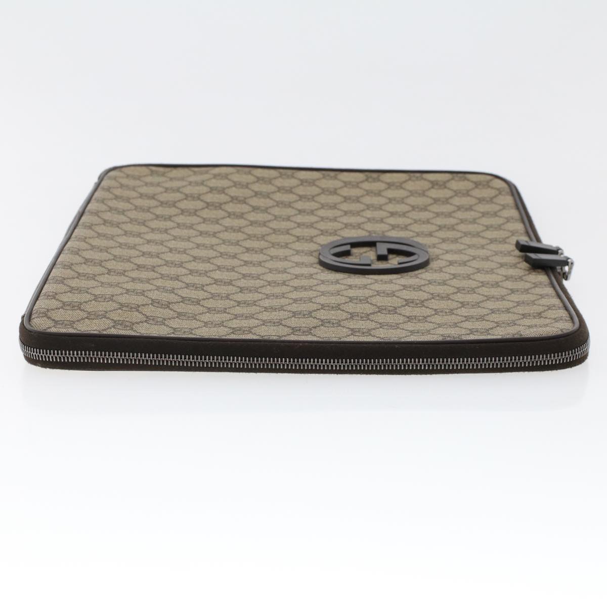 GUCCI GG Canvas Interlocking PC Case PVC Leather Beige 194297 yk7586