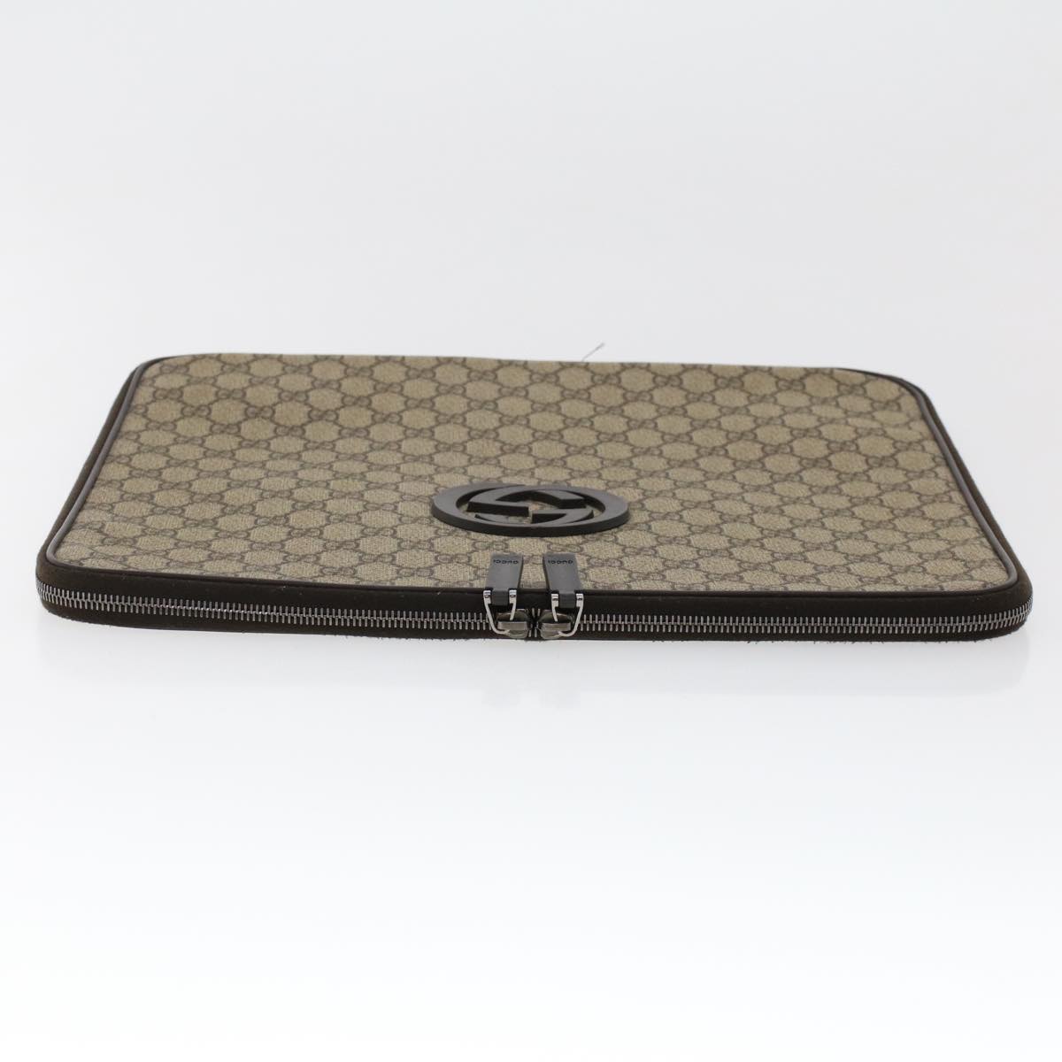 GUCCI GG Canvas Interlocking PC Case PVC Leather Beige 194297 yk7586