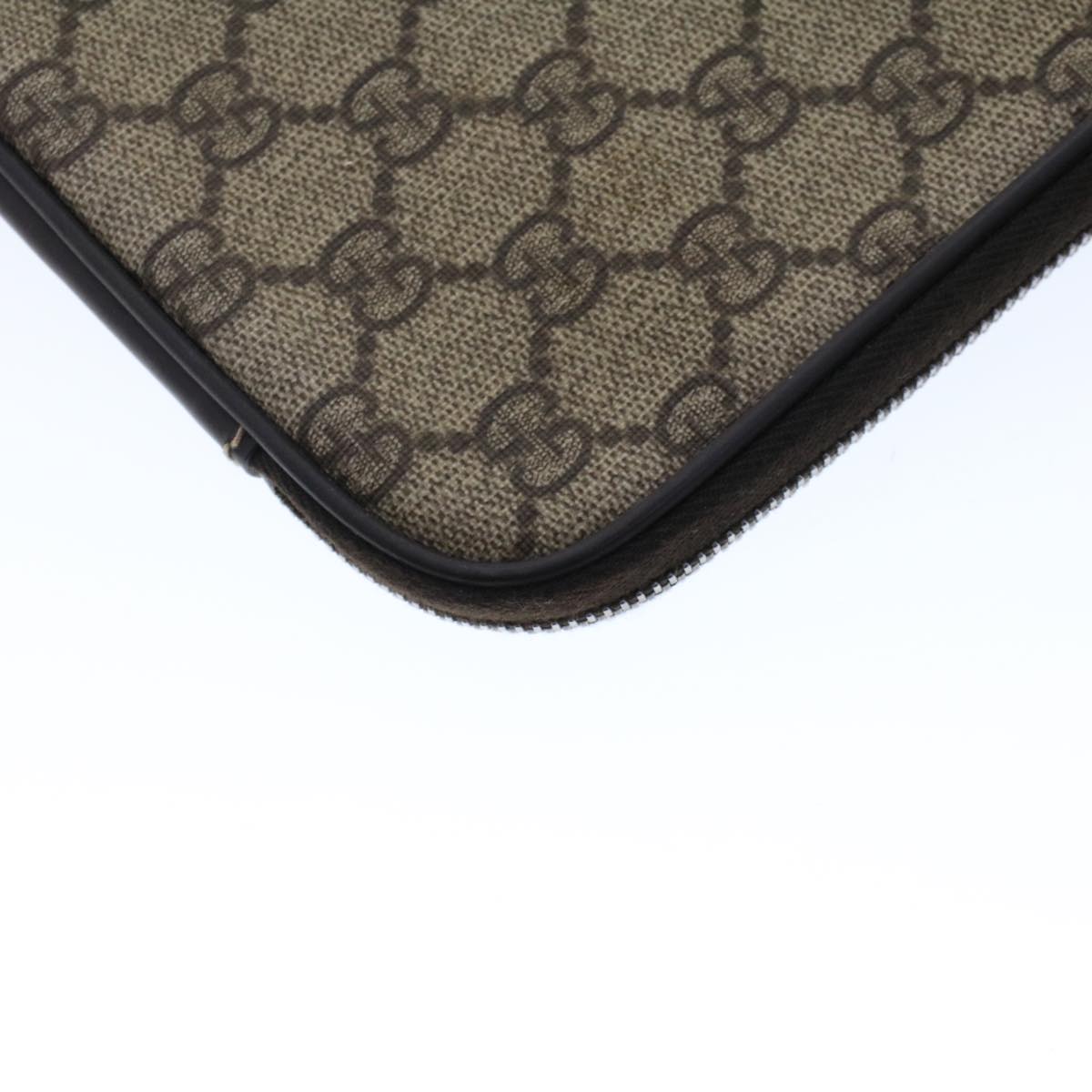GUCCI GG Canvas Interlocking PC Case PVC Leather Beige 194297 yk7586