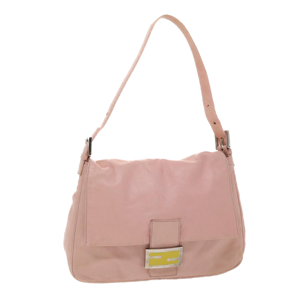 FENDI Mamma Baguette Shoulder Bag Leather Pink 2308-26325-008 yk7599