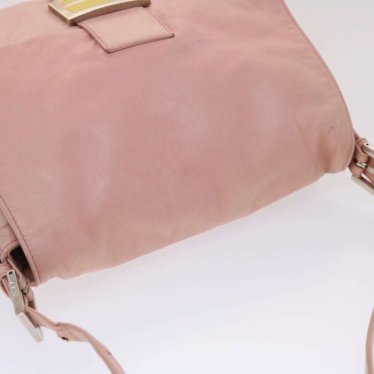 FENDI Mamma Baguette Shoulder Bag Leather Pink 2308-26325-008 yk7599