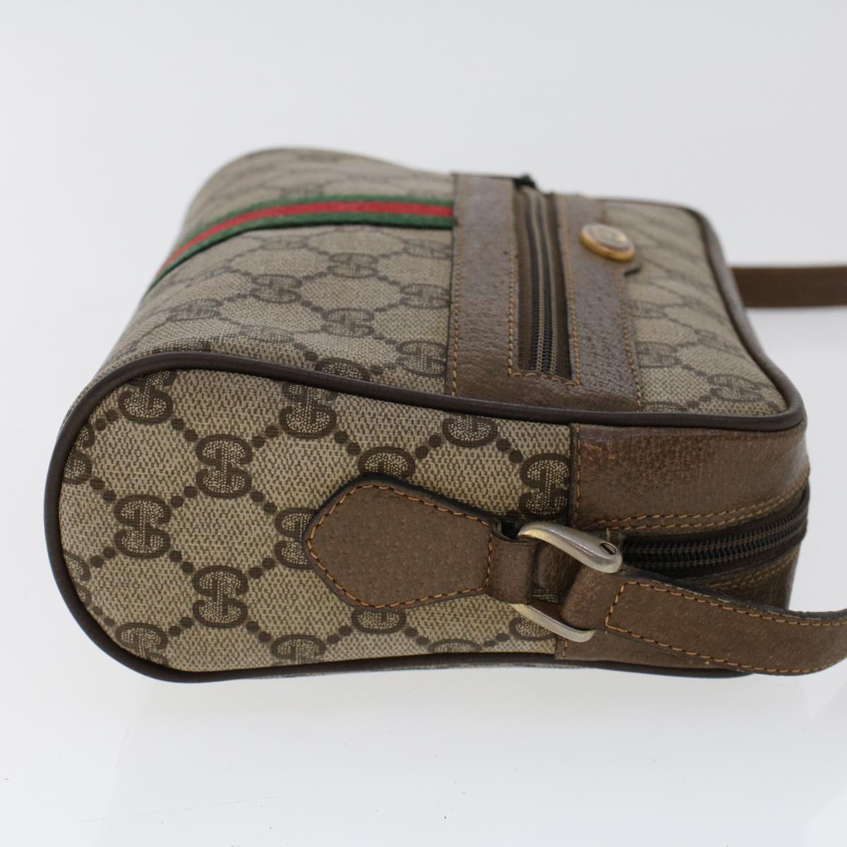 GUCCI GG Canvas Web Sherry Line Shoulder Bag Beige Red 904.02.004 yk7603