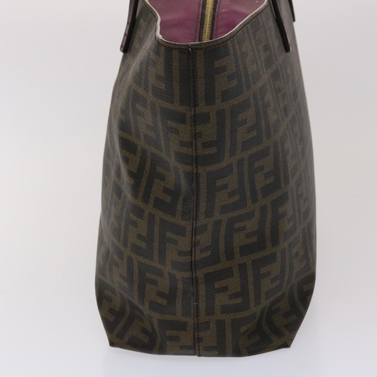 FENDI Zucca Canvas Tote Bag Black Brown yk7649