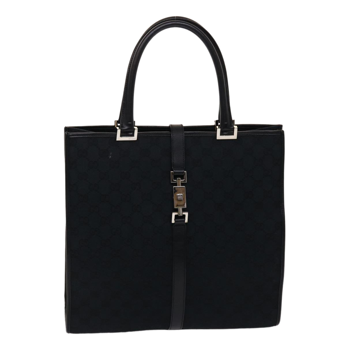 GUCCI GG Canvas Jackie Hand Bag Black yk7654B
