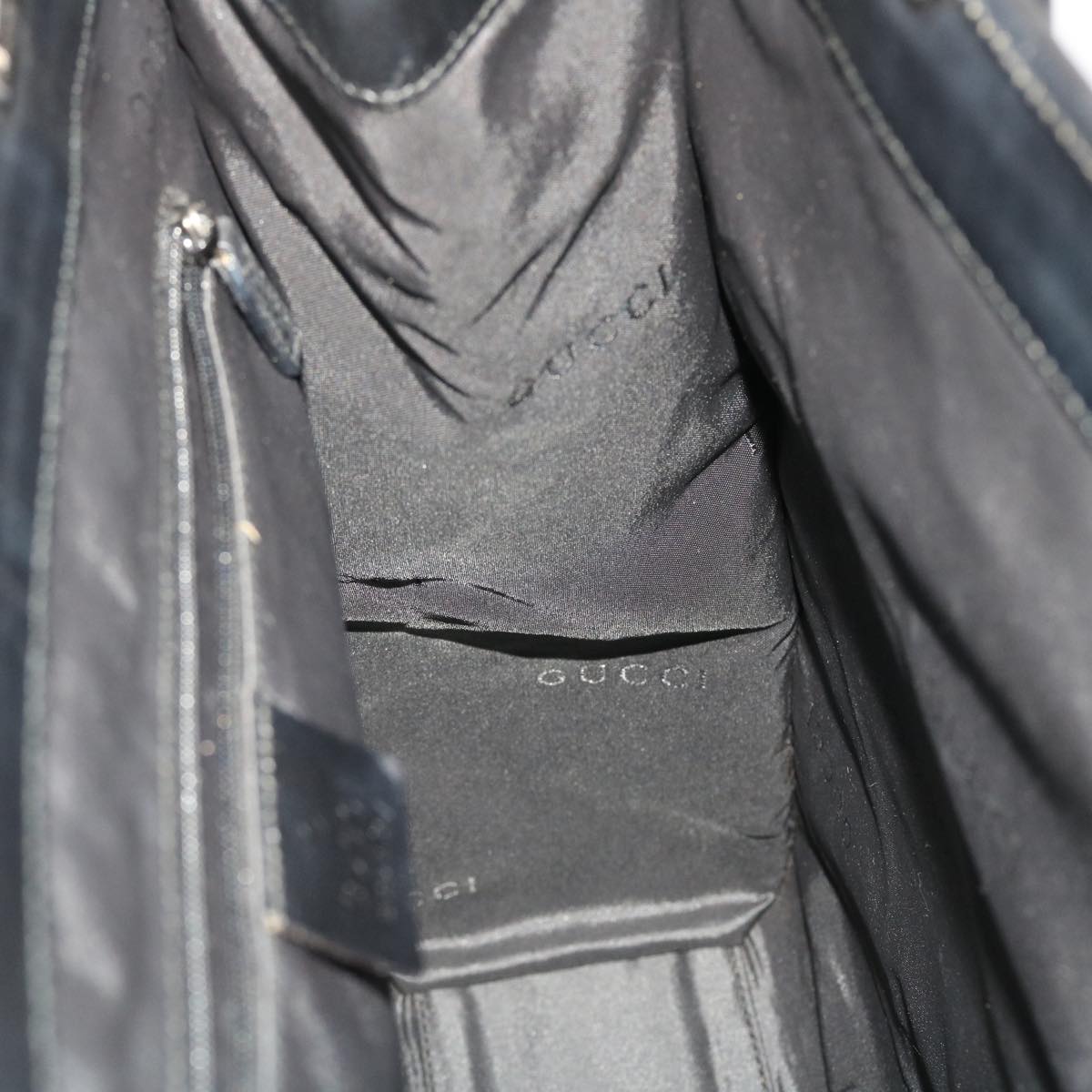 GUCCI GG Canvas Jackie Hand Bag Black yk7654B