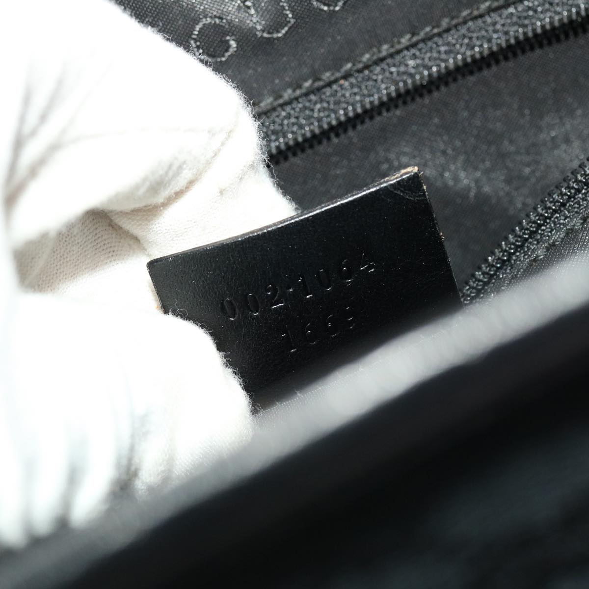 GUCCI GG Canvas Jackie Hand Bag Black yk7654B