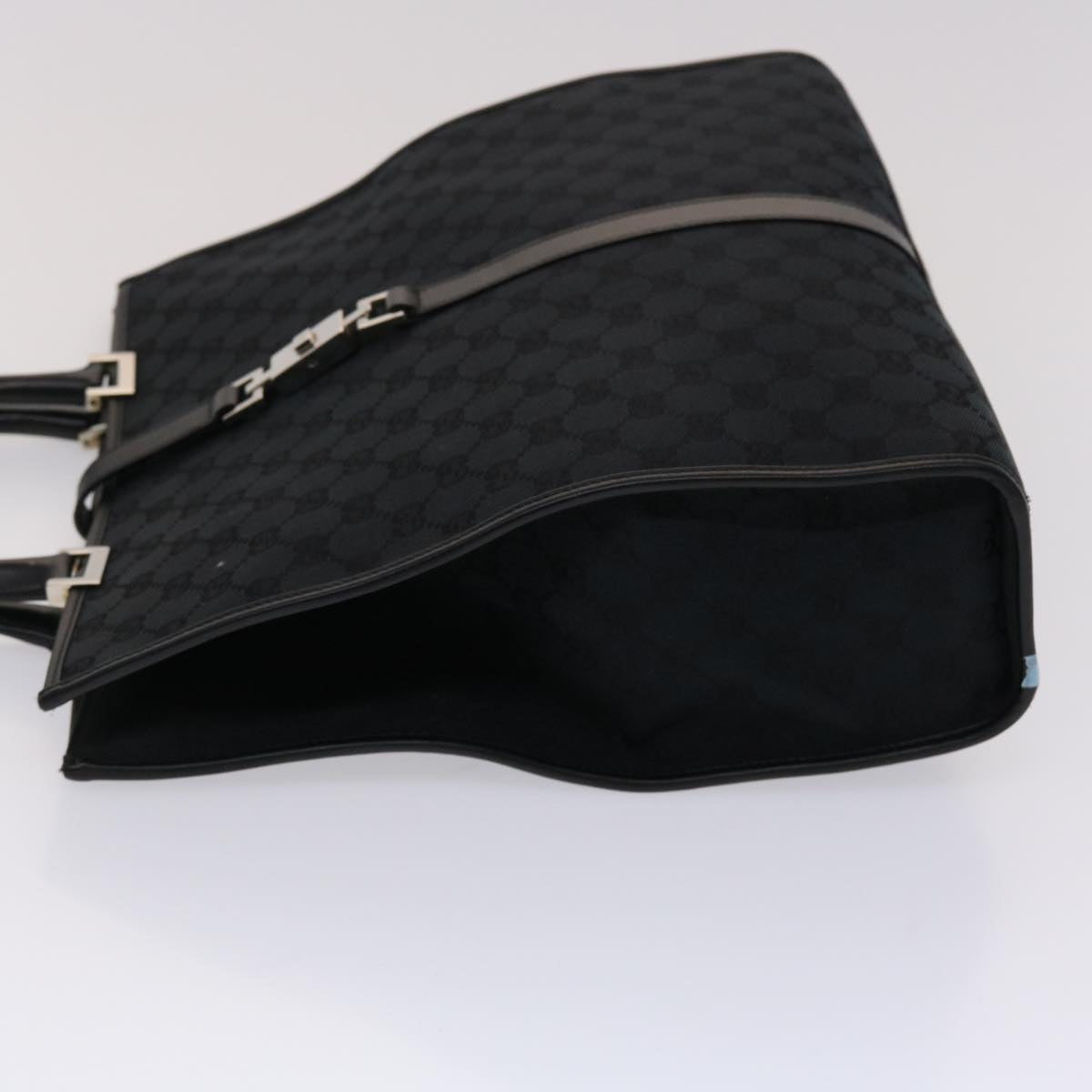 GUCCI GG Canvas Jackie Hand Bag Black yk7654B