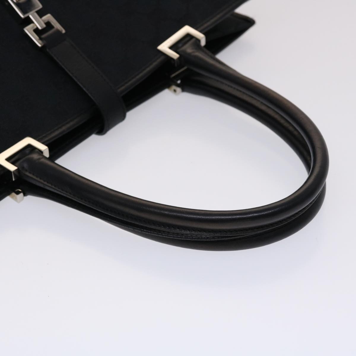 GUCCI GG Canvas Jackie Hand Bag Black yk7654B