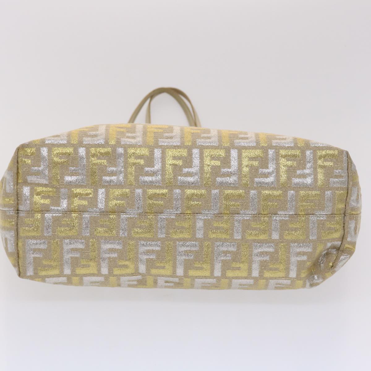 FENDI Zucca Canvas Tote Bag Gold Tone yk7698B