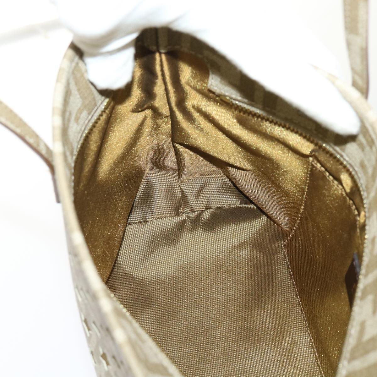 FENDI Zucca Canvas Star Tote Bag Gold Tone yk7700B