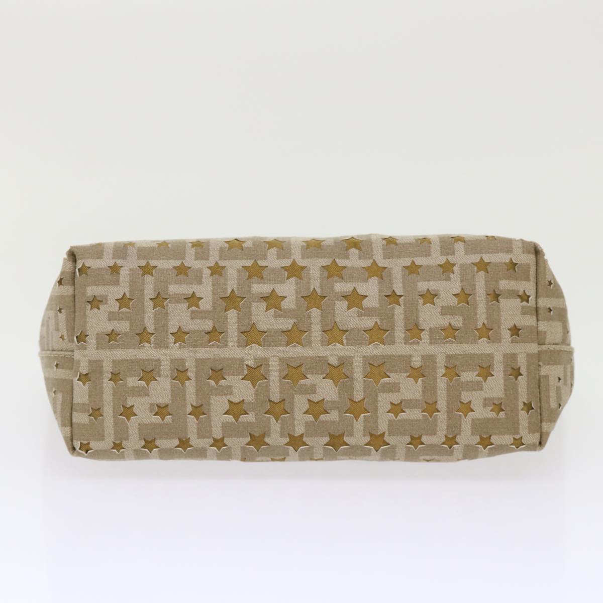 FENDI Zucca Canvas Star Tote Bag Gold Tone yk7700B