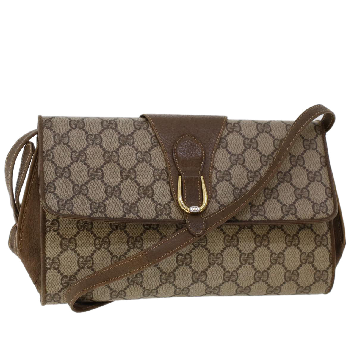 GUCCI GG Canvas Shoulder Bag PVC Leather Beige 904.02.050 yk7719