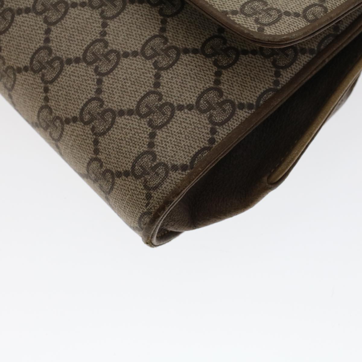 GUCCI GG Canvas Shoulder Bag PVC Leather Beige 904.02.050 yk7719