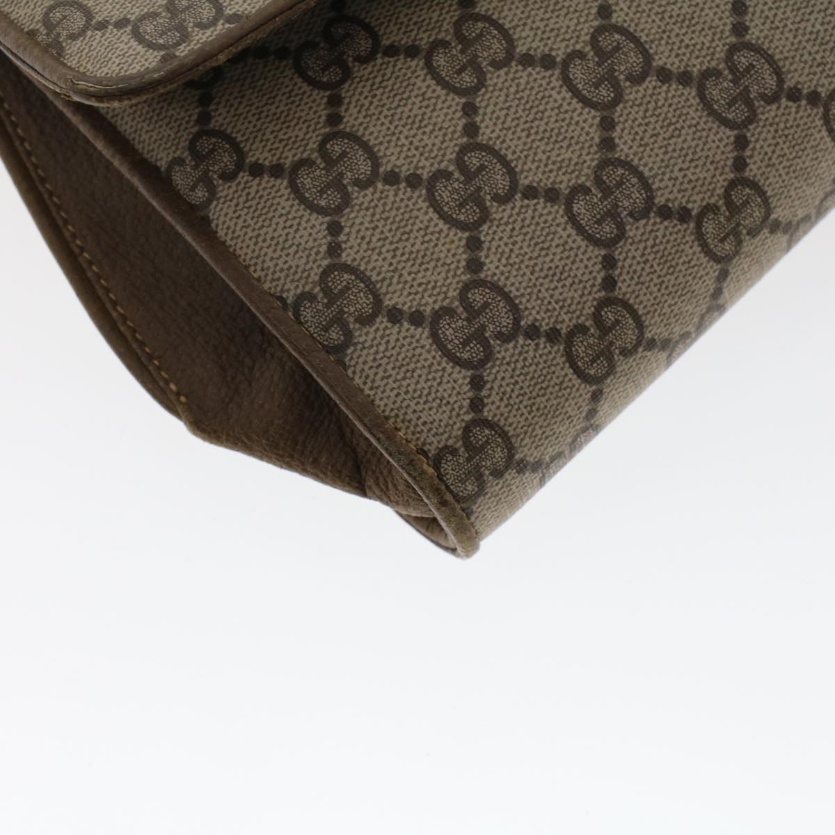 GUCCI GG Canvas Shoulder Bag PVC Leather Beige 904.02.050 yk7719