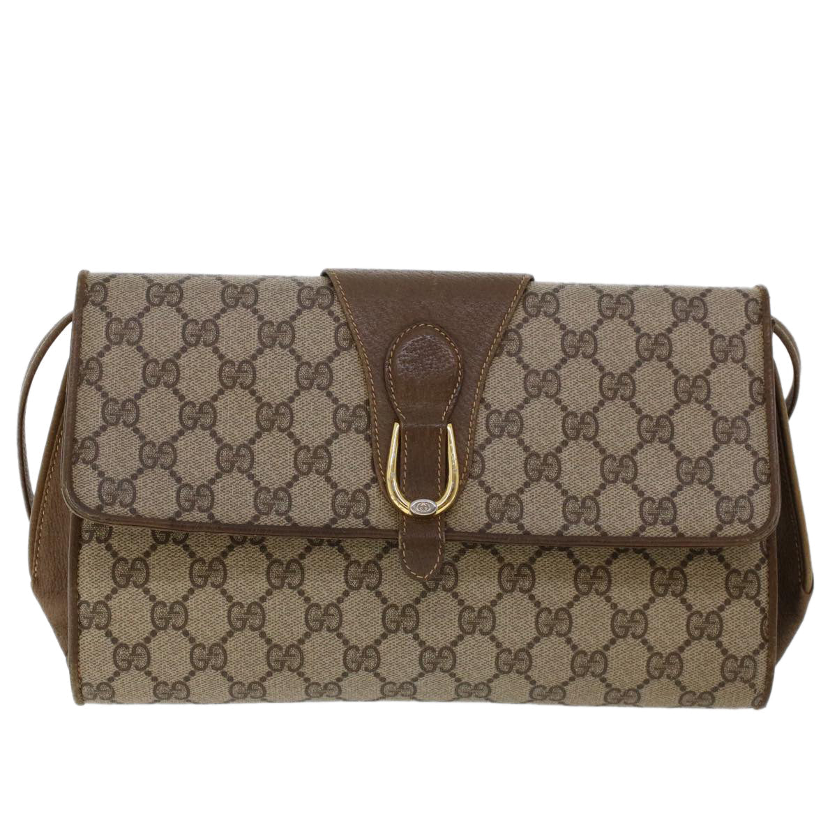 GUCCI GG Canvas Shoulder Bag PVC Leather Beige 904.02.050 yk7719