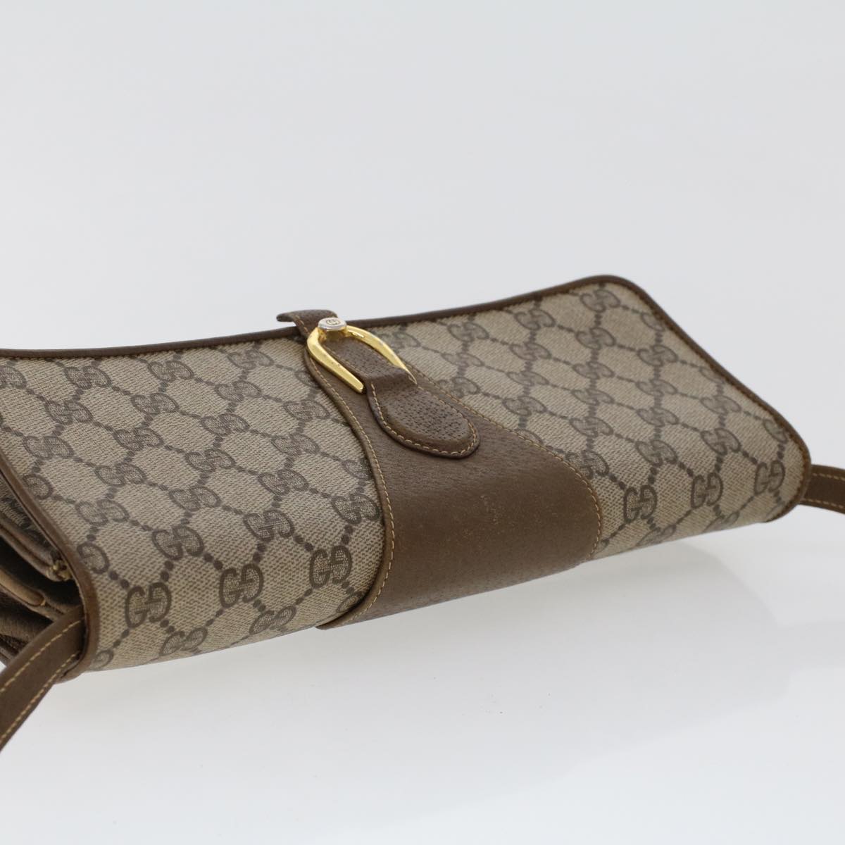 GUCCI GG Canvas Shoulder Bag PVC Leather Beige 904.02.050 yk7719