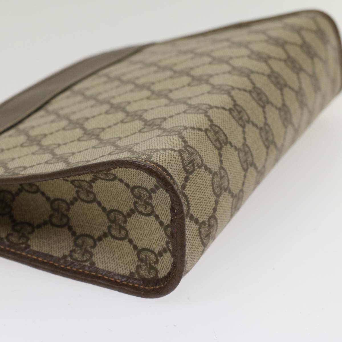 GUCCI GG Canvas Clutch Bag PVC Leather Beige 014.122.6063.4021 yk7734